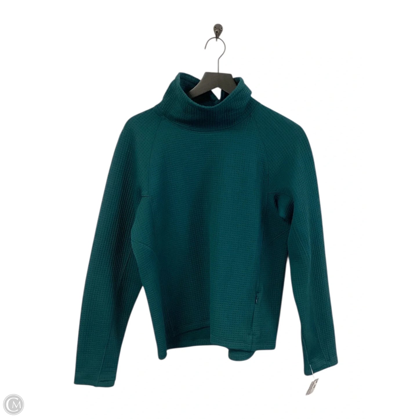 Athletic Top Long Sleeve Collar By Lululemon In Green, Size: 8