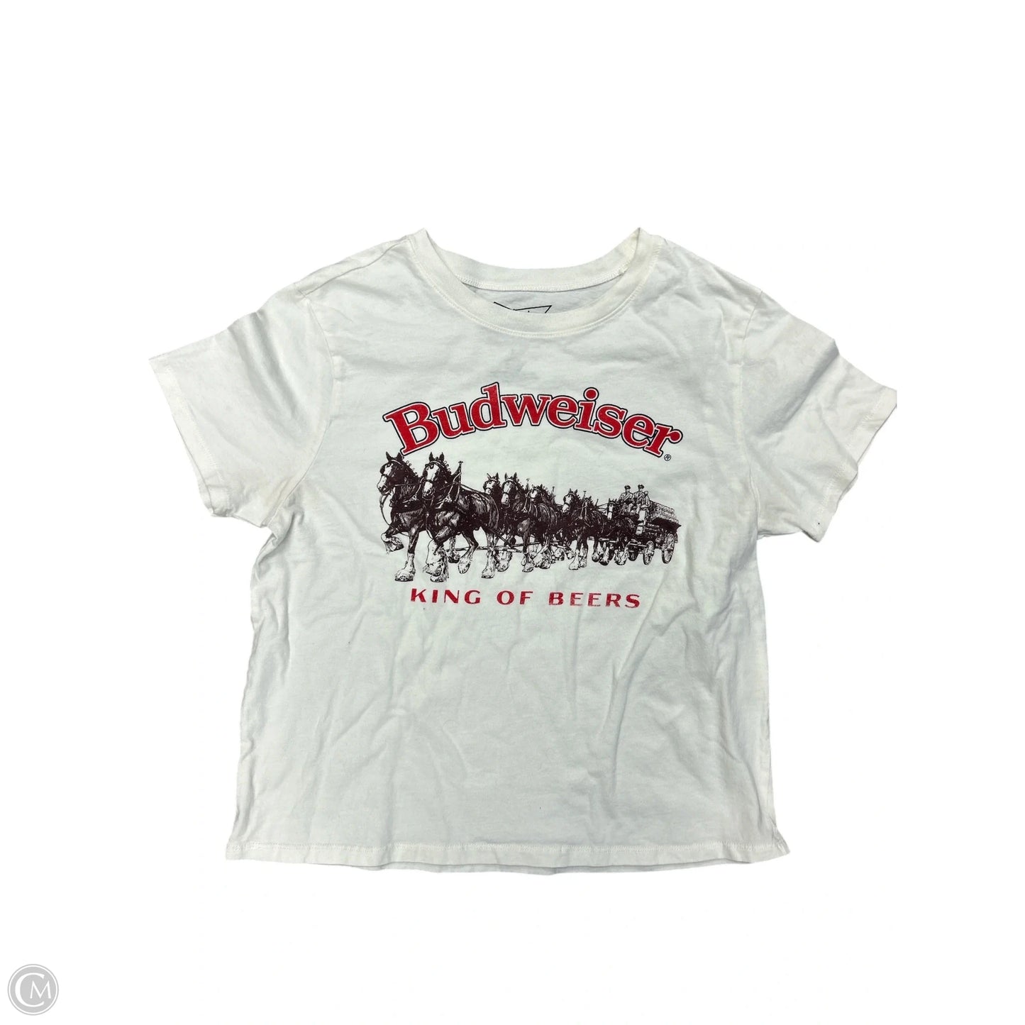 Top Short Sleeve By Clothes Mentor In White, Size: L