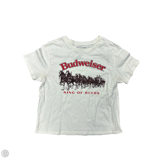 Top Short Sleeve By Clothes Mentor In White, Size: L