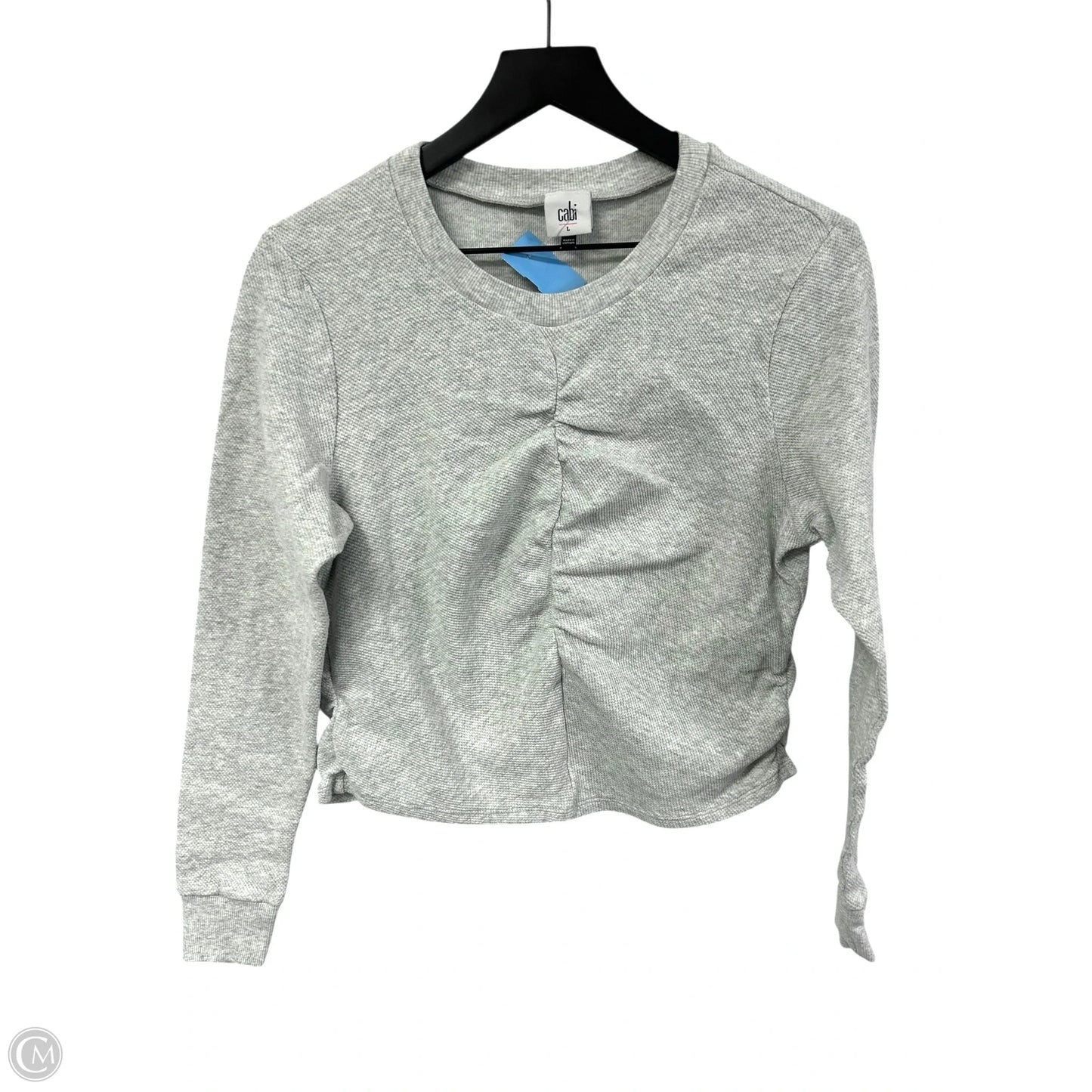 Top Long Sleeve By Cabi In Grey, Size: L
