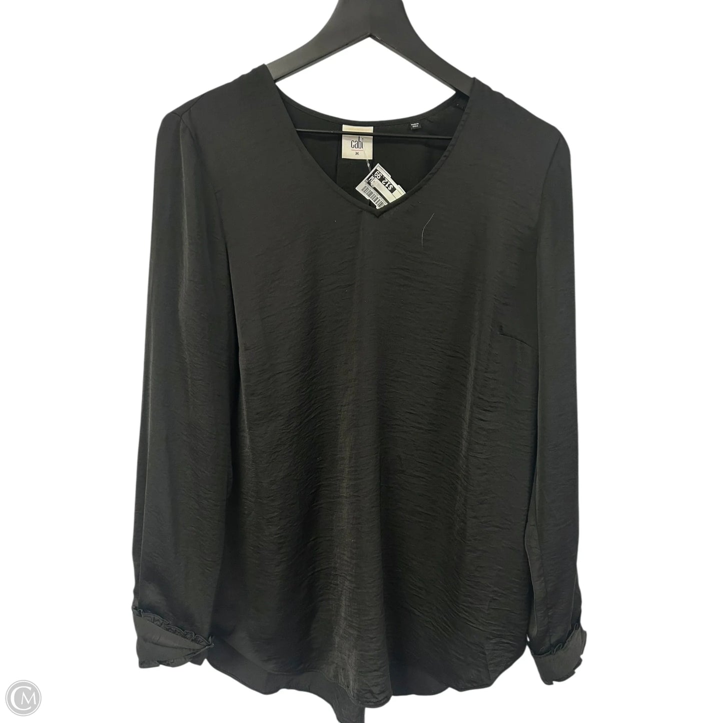 Top Long Sleeve By Cabi In Black, Size: M