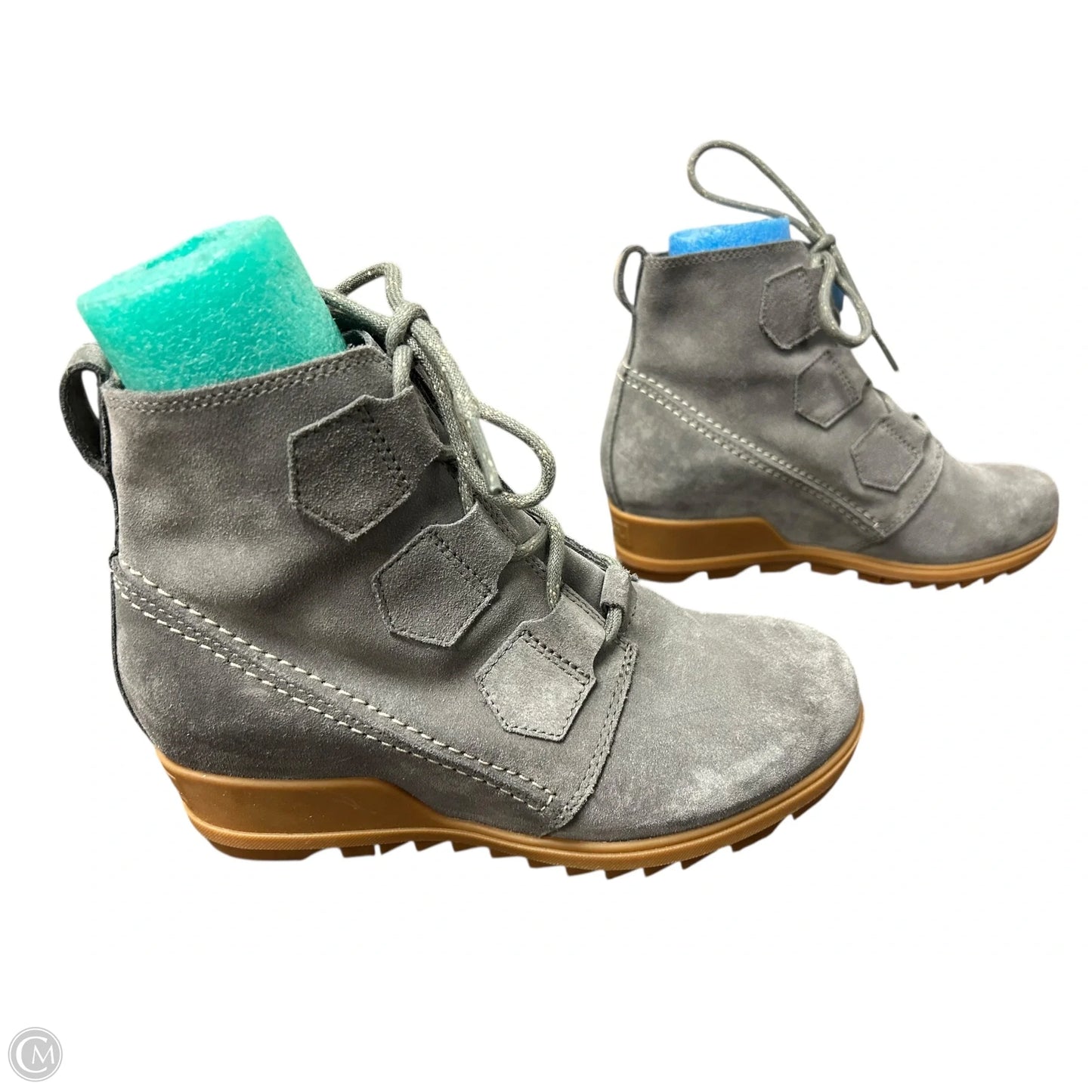 Boots Ankle Heels By Sorel In Grey, Size: 7