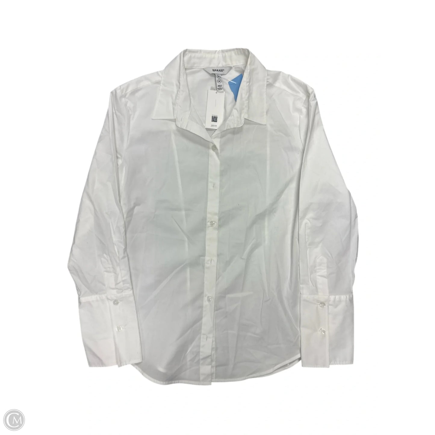 Blouse Long Sleeve By Spanx In White, Size: M