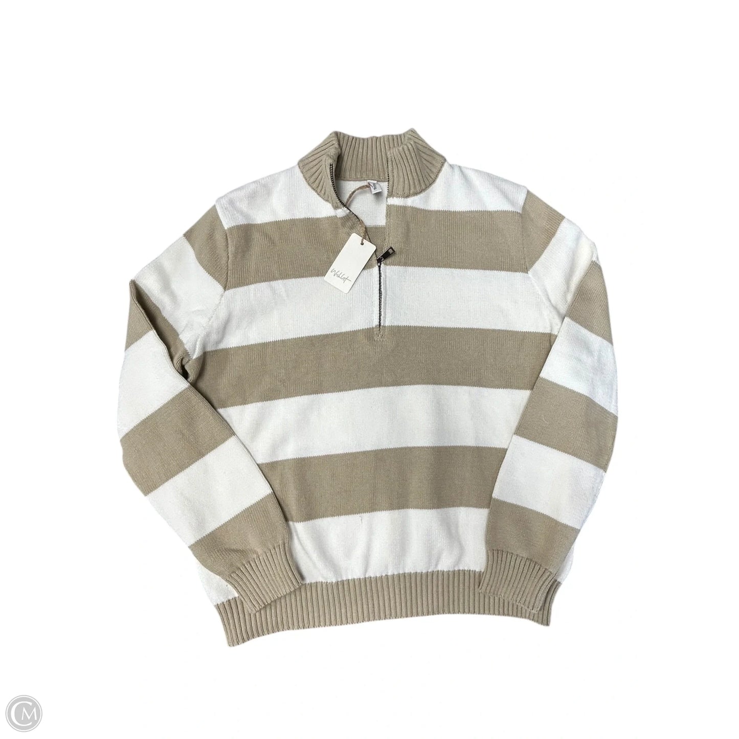Sweater By Wishlist In Tan & White, Size: S