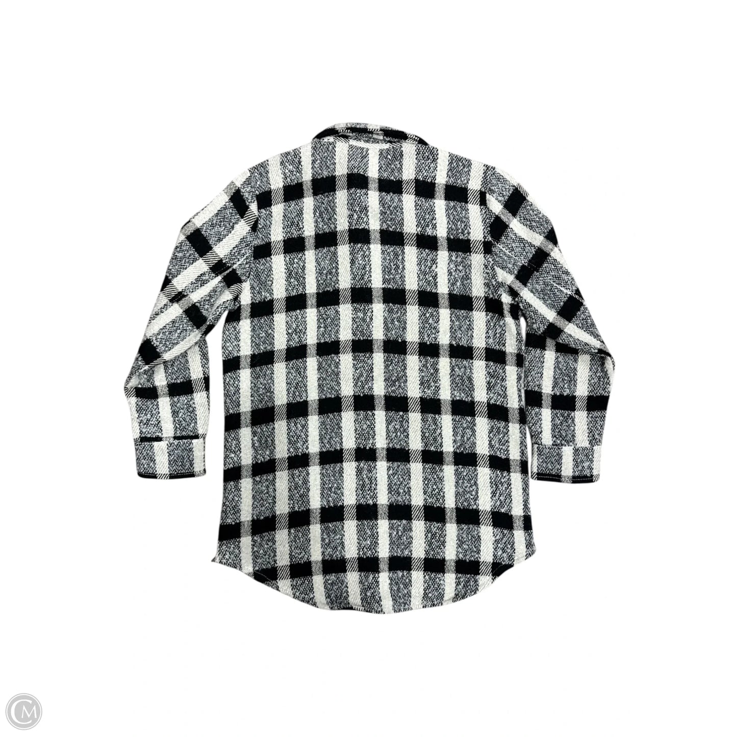Jacket Shirt By Steve Madden In Plaid Pattern, Size: M