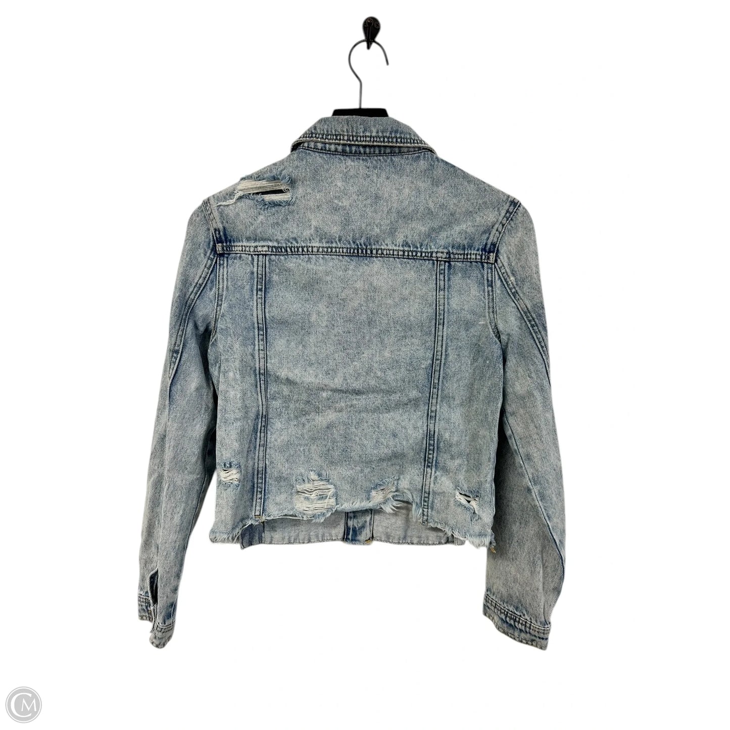 Jacket Denim By Kancan In Blue Denim, Size: S