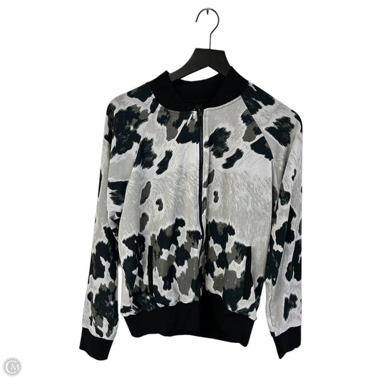 Jacket Shirt By Clothes Mentor In Black & Grey, Size: L