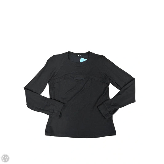 Top Long Sleeve By Monrow In Black, Size: L