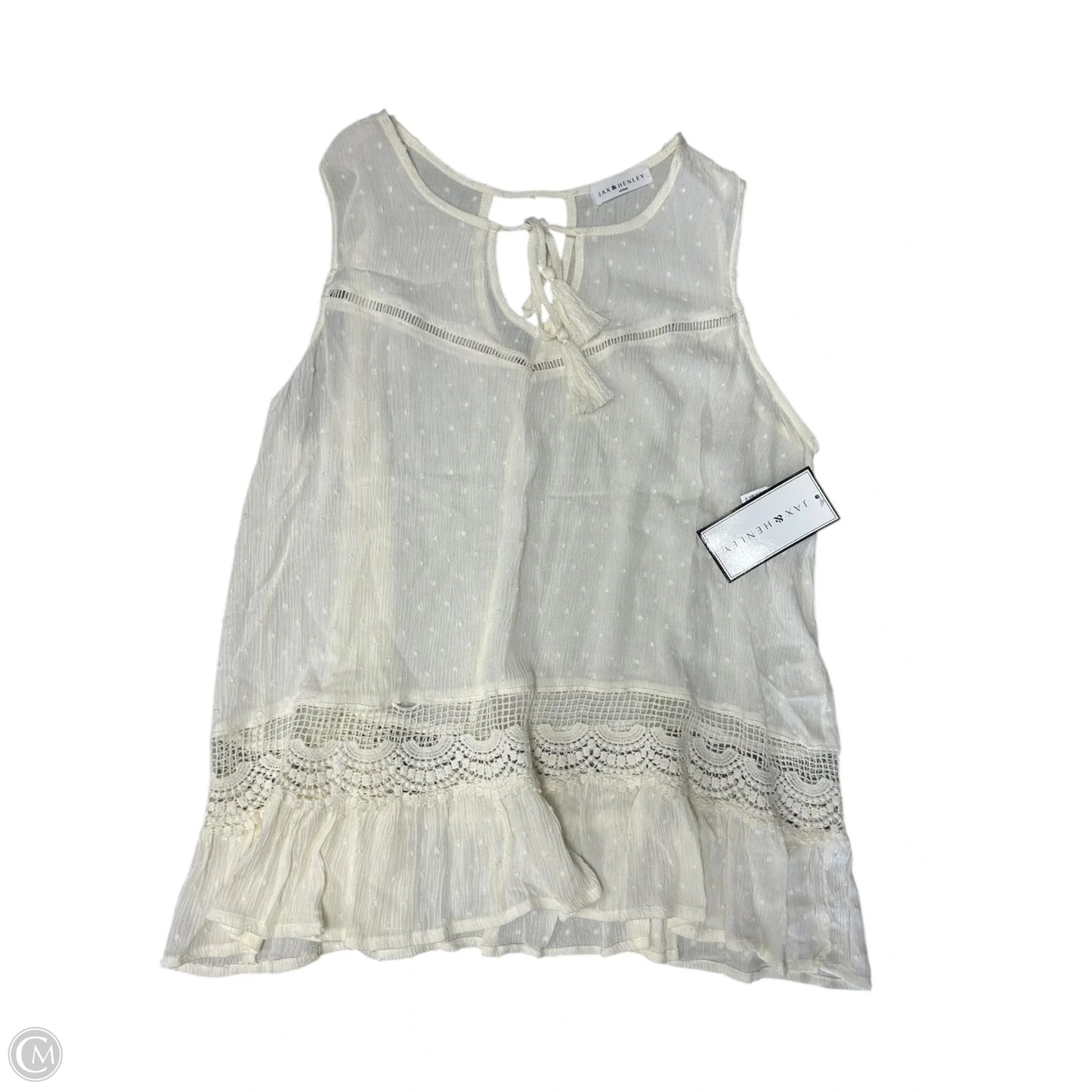 Top Sleeveless By Clothes Mentor In Cream, Size: M