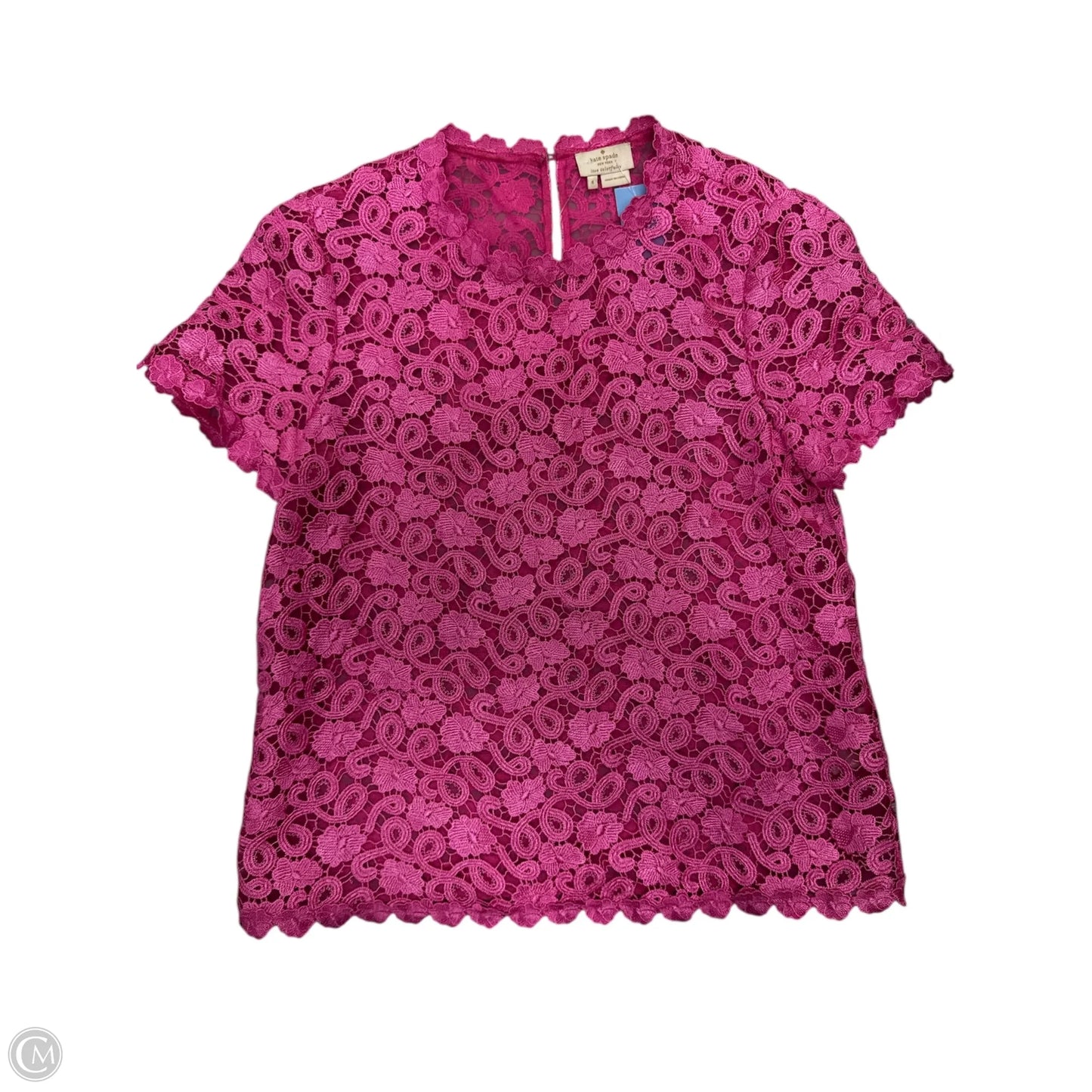 Top Short Sleeve Designer By Kate Spade In Pink, Size: 4