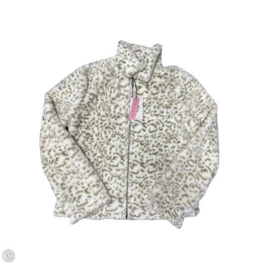 Jacket Faux Fur & Sherpa By Andree By Unit In Brown & Cream, Size: M