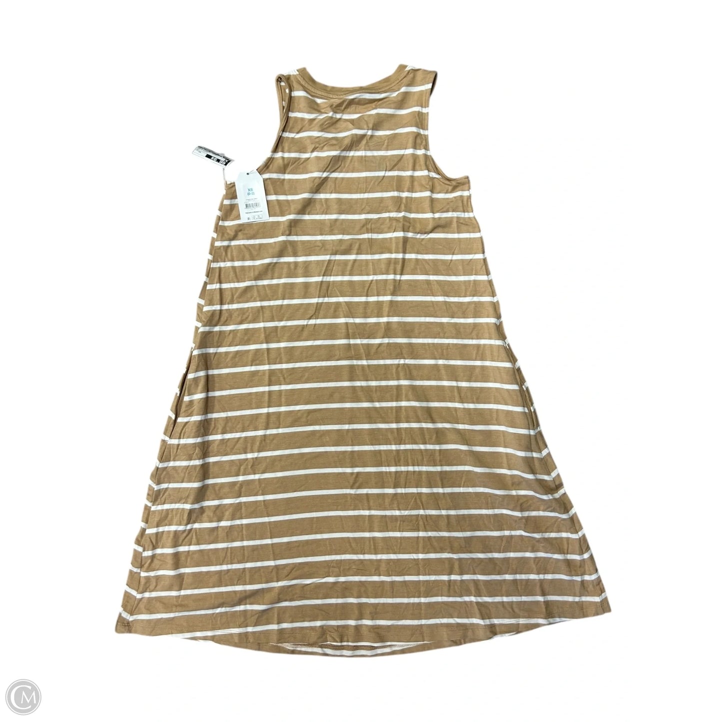 Dress Casual Short By Time And Tru In Tan & White, Size: Xs