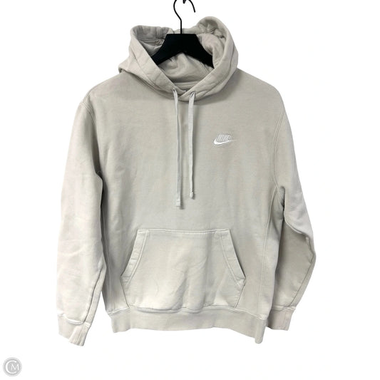 Athletic Sweatshirt Hoodie By Nike In Tan, Size: S