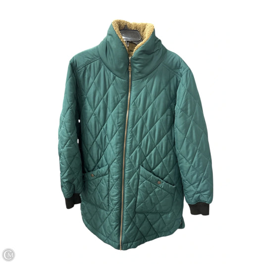Coat Puffer & Quilted By Weatherproof In Green, Size: M