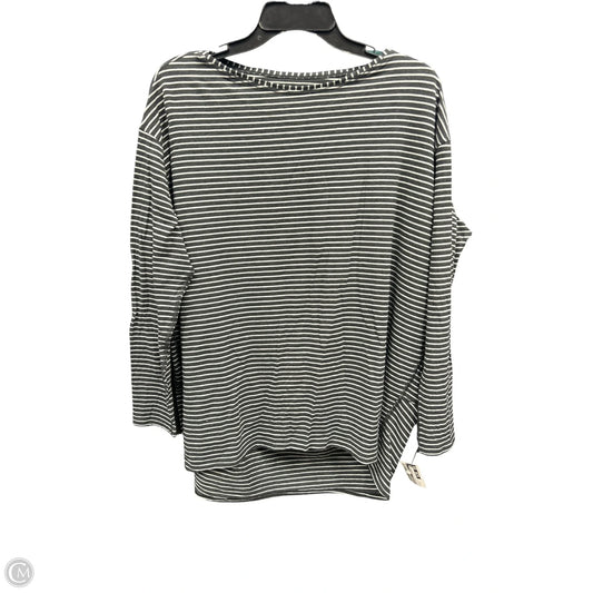 Athletic Top Long Sleeve Crewneck By Lululemon In Grey & White, Size: 12