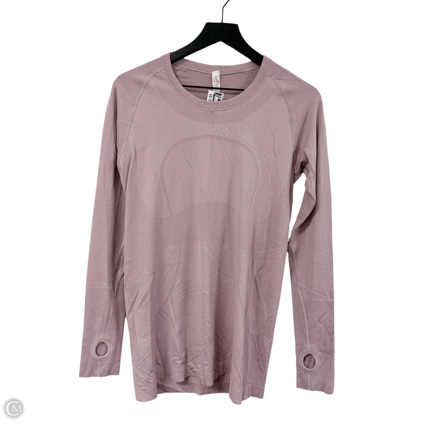 Athletic Top Long Sleeve Crewneck By Lululemon In Purple, Size: 10