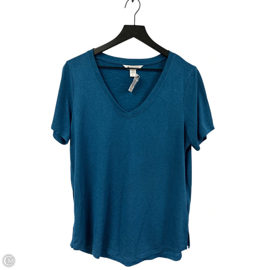 Athletic Top Short Sleeve By Athleta In Blue, Size: L