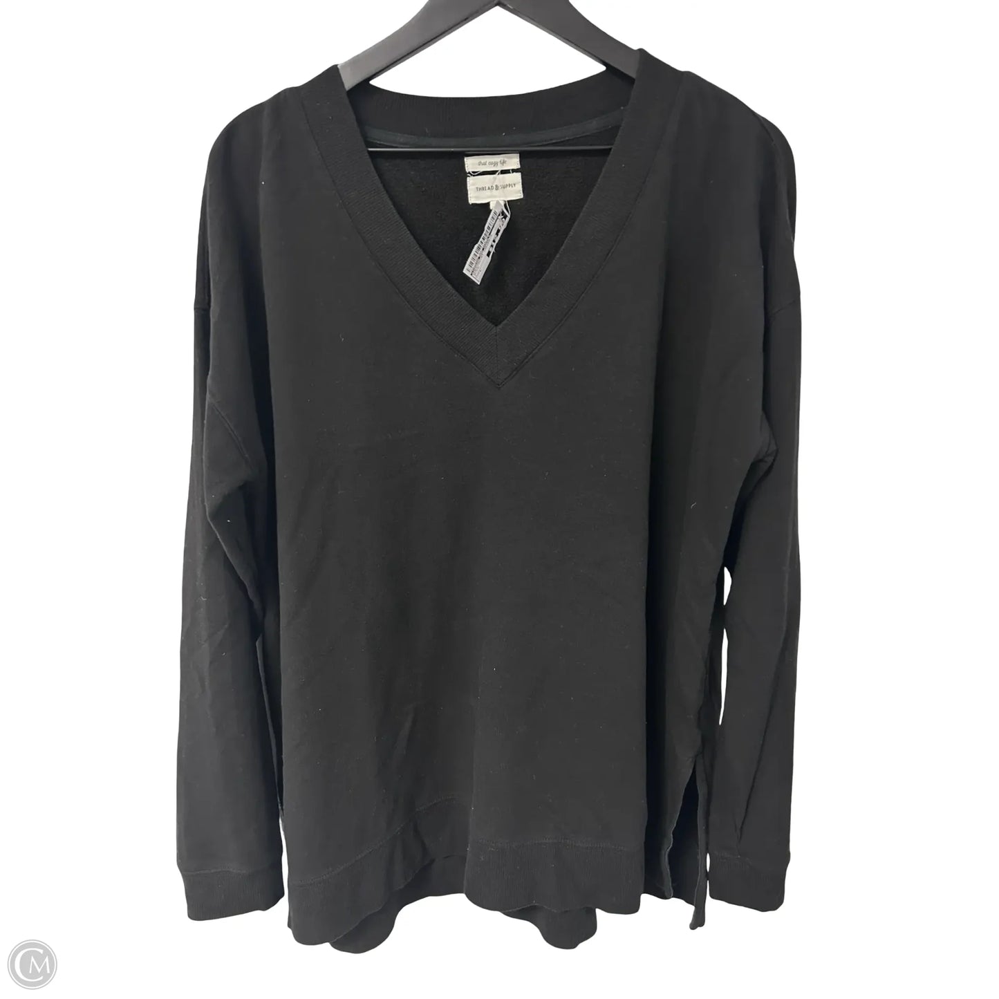 Sweatshirt Crewneck By Thread And Supply In Black, Size: L