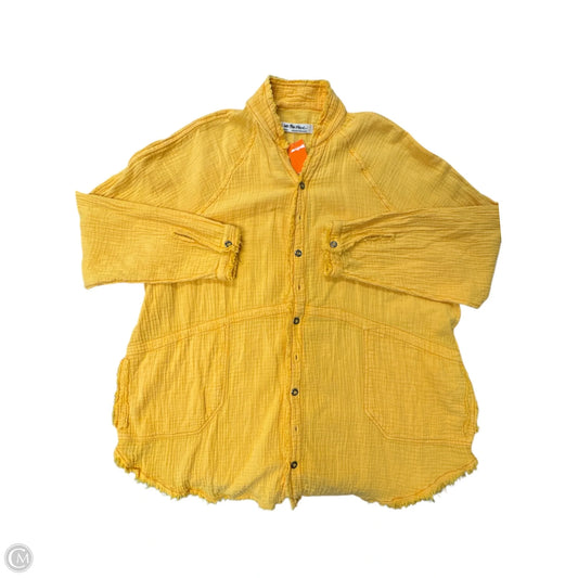 Blouse Long Sleeve By We The Free In Yellow, Size: S