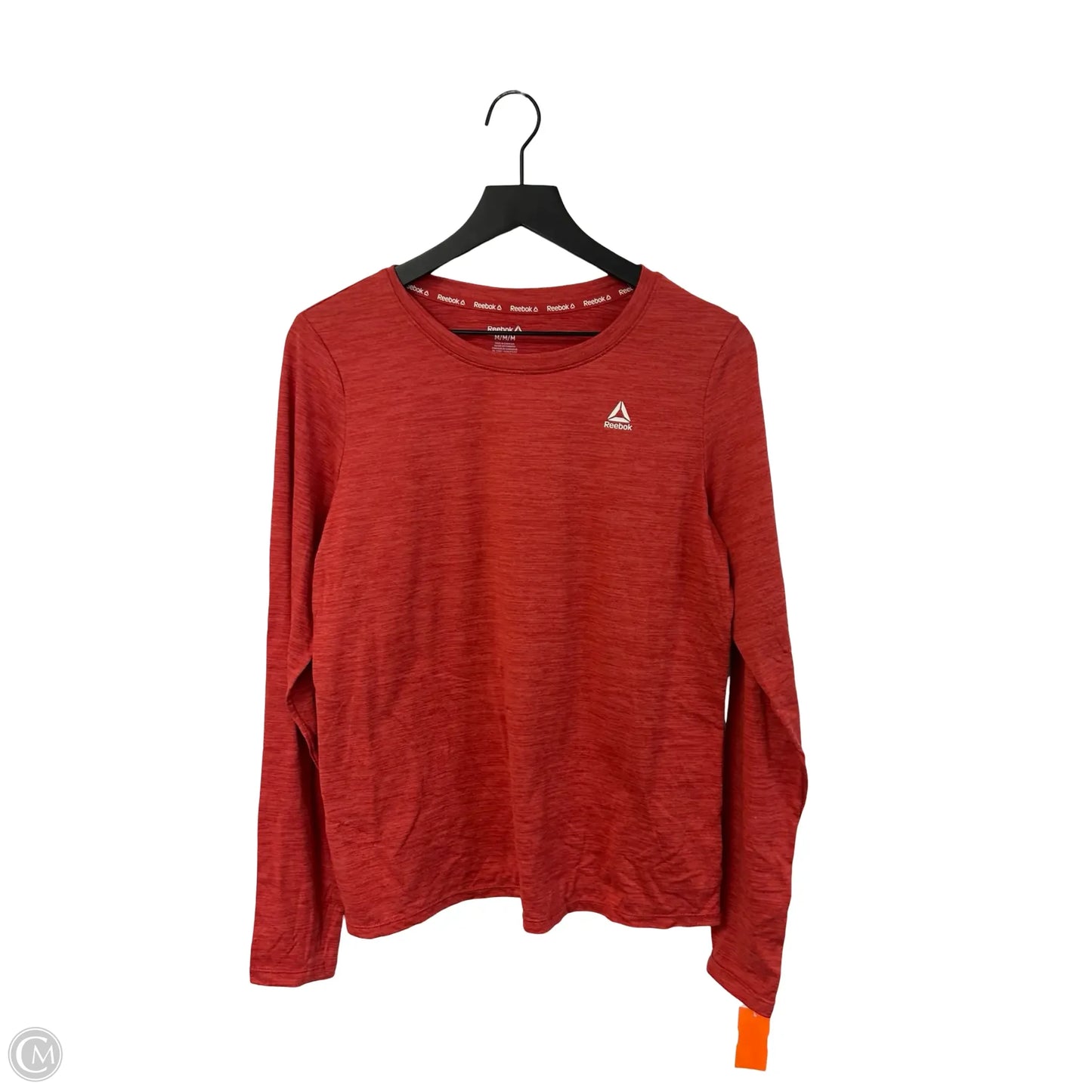 Athletic Top Long Sleeve Crewneck By Reebok In Red, Size: M