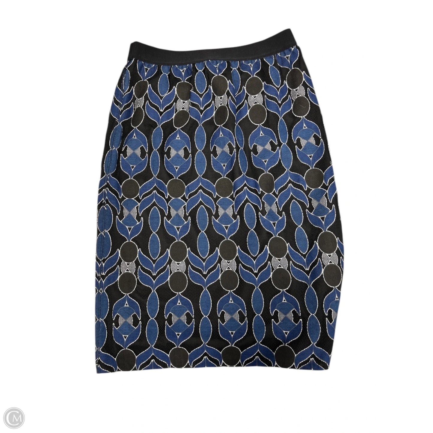 Skirt Designer By Tory Burch In Black & Blue, Size: 6