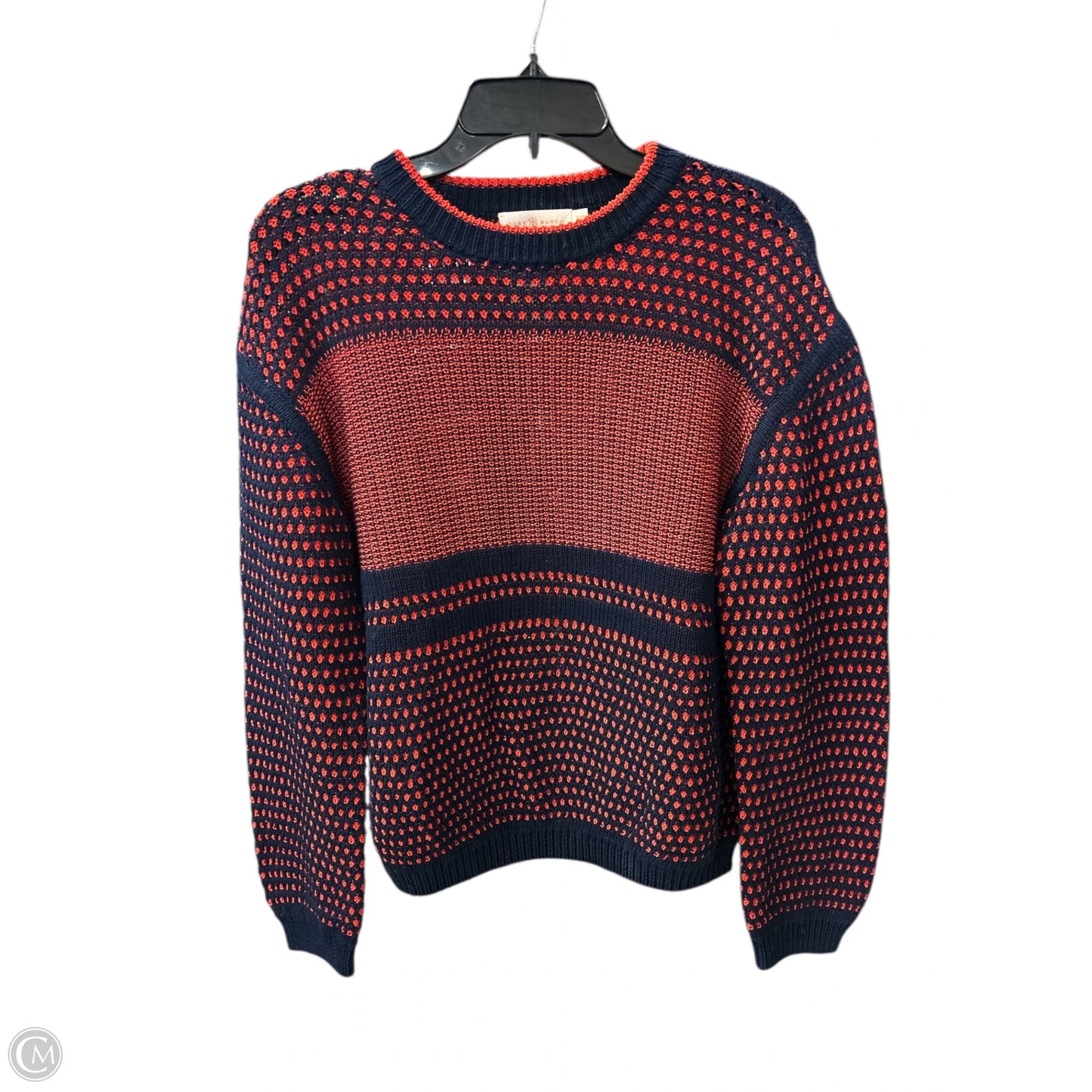 Sweater Designer By Tory Burch In Blue & Red, Size: M