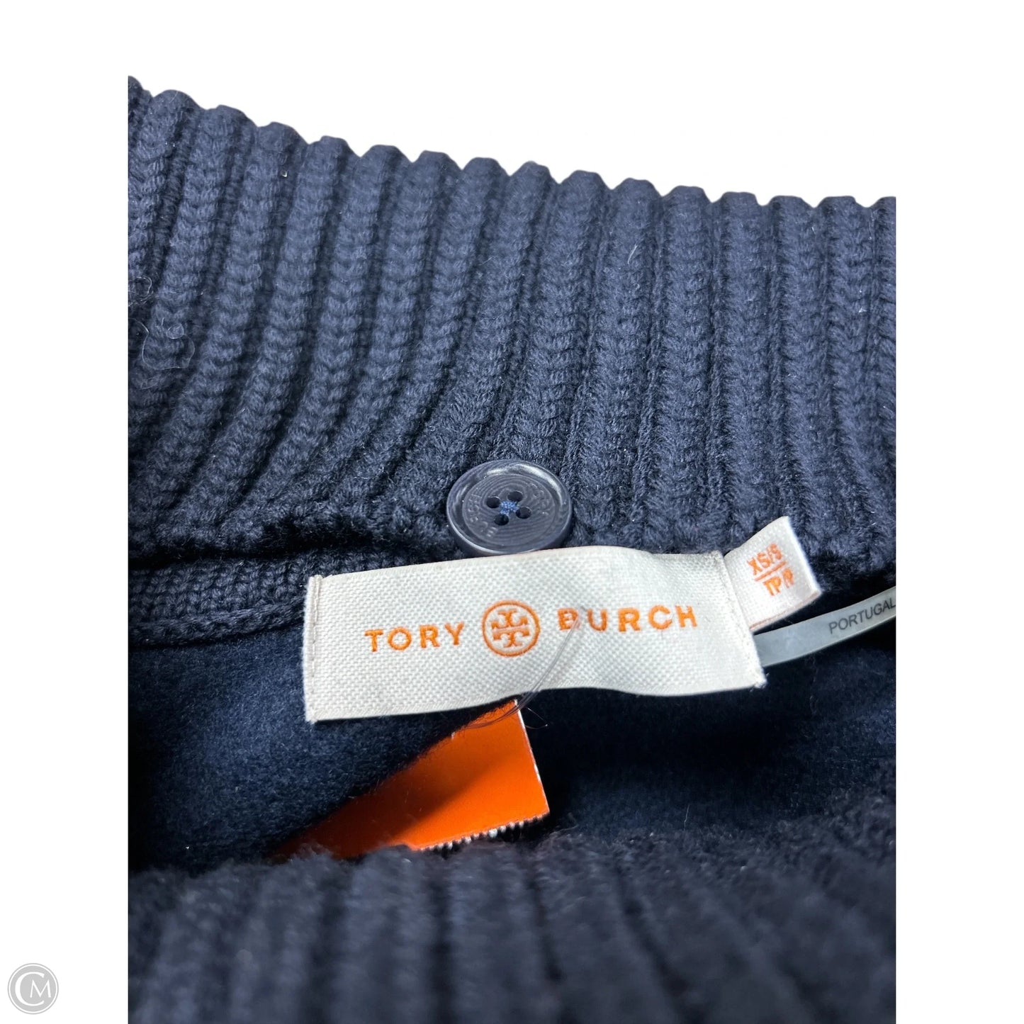 Poncho Designer By Tory Burch In Blue, Size: S