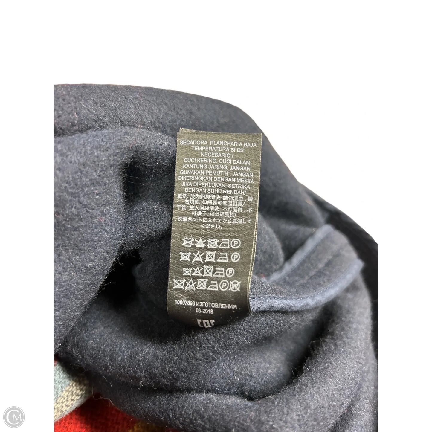 Poncho Designer By Tory Burch In Blue, Size: S