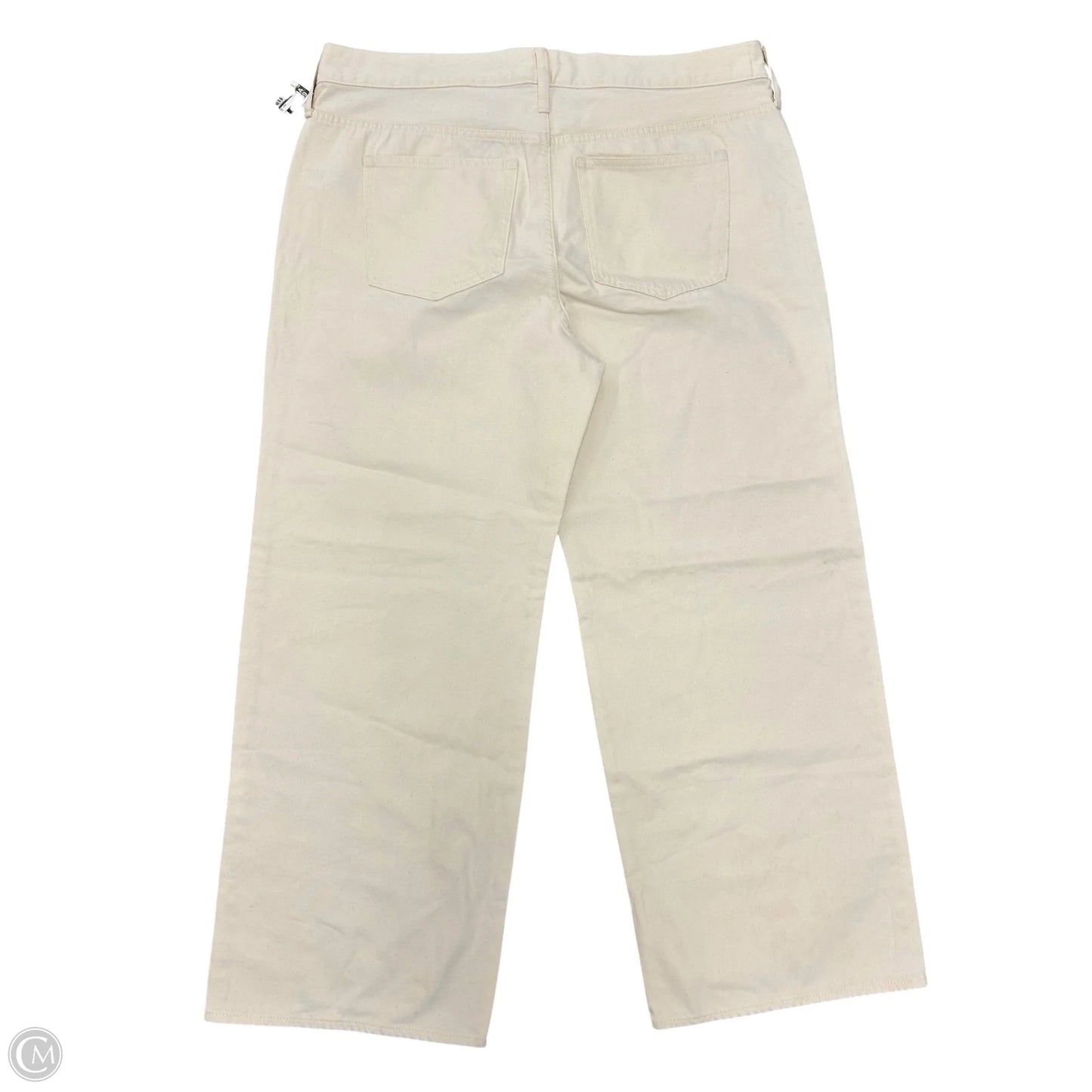 Jeans Wide Leg By J. Crew In Cream Denim, Size: 18