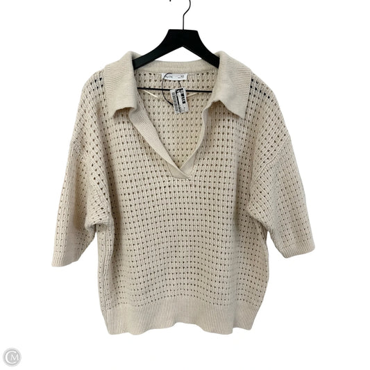 Sweater Short Sleeve By City Chic In Beige, Size: 18