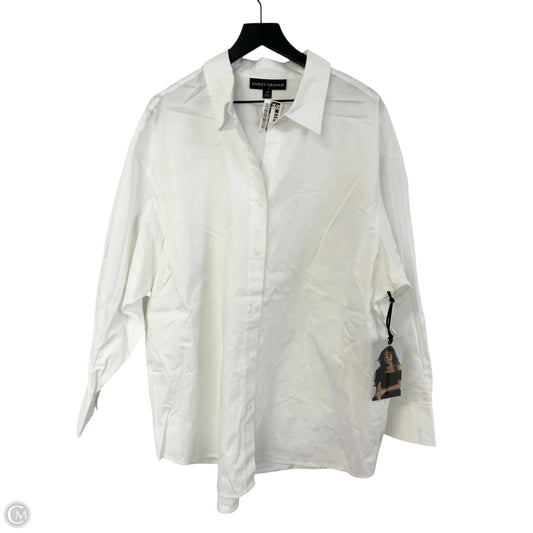 Blouse Long Sleeve By Clothes Mentor In White, Size: 1x