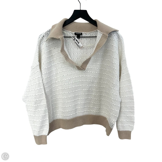 Sweater By Torrid In Tan & White, Size: 2x