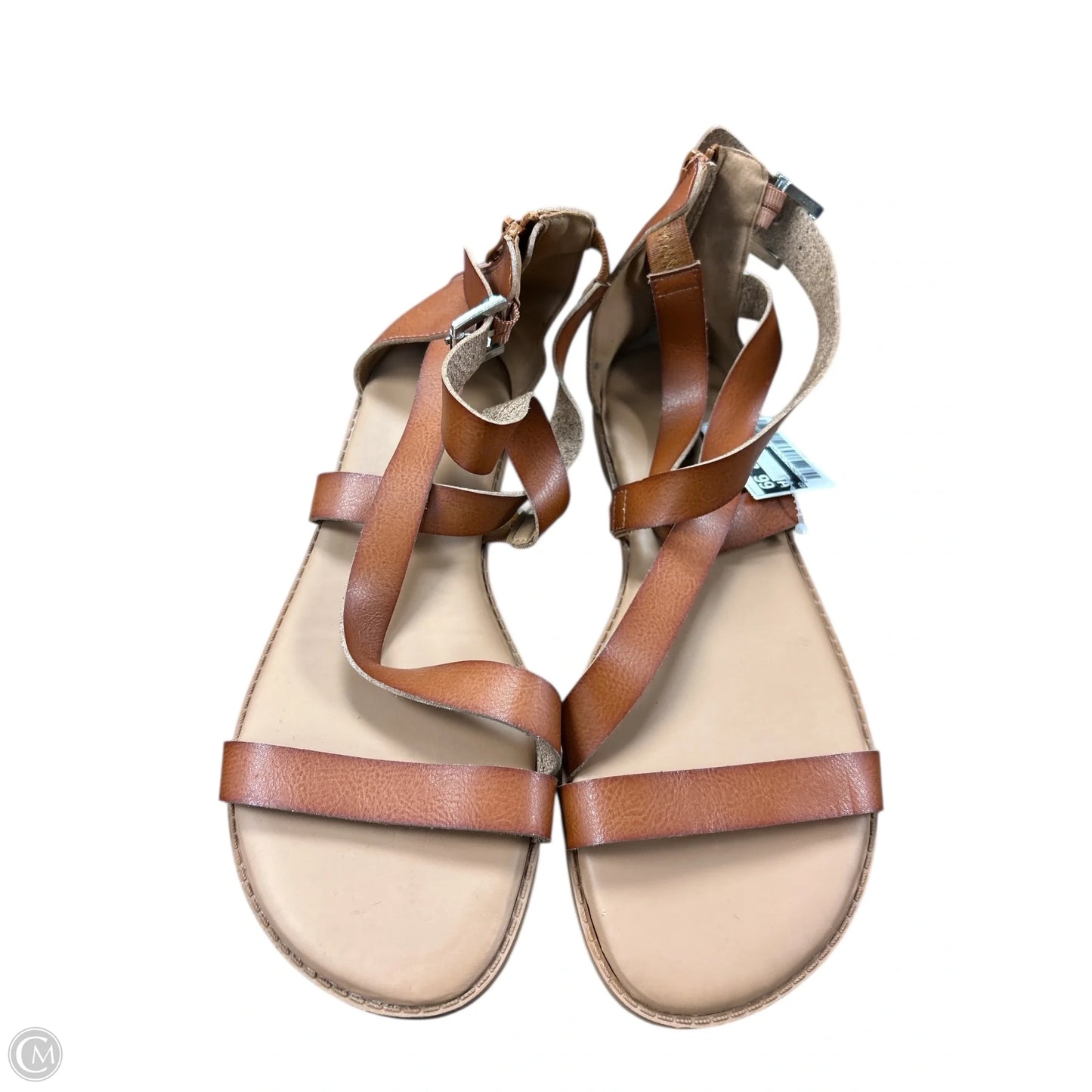 Sandals Flats By Torrid In Tan, Size: 10