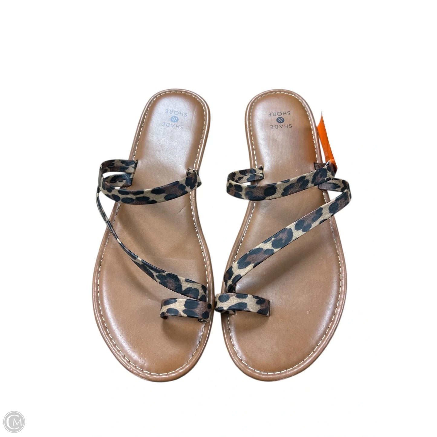 Sandals Flats By Shade & Shore In Animal Print, Size: 9