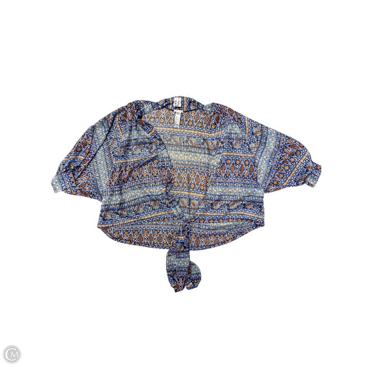 Top Long Sleeve By Free People In Blue