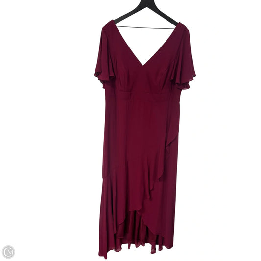 Dress Party Long By Clothes Mentor In Red, Size: 1x