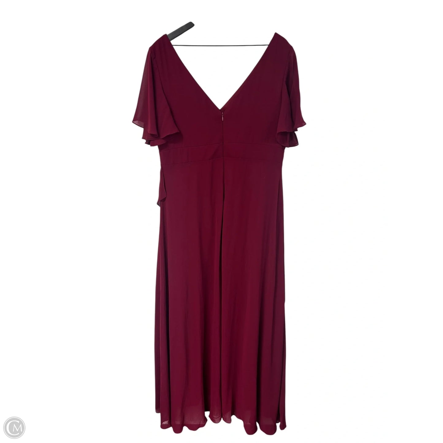 Dress Party Long By Clothes Mentor In Red, Size: 1x