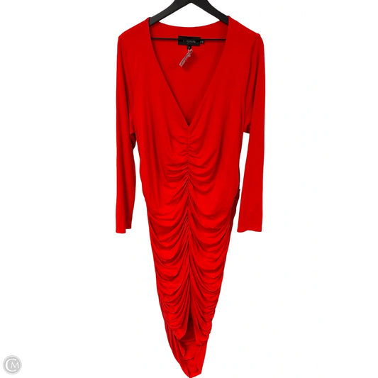 Dress Party Midi By Clothes Mentor In Red, Size: 2x