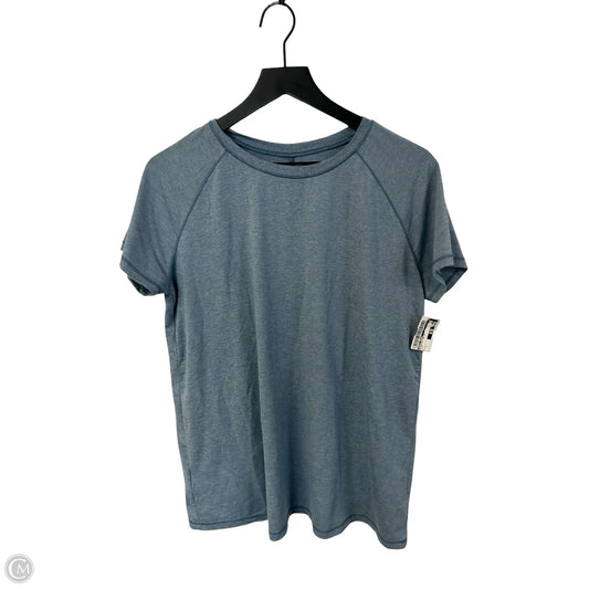 Athletic Top Short Sleeve By Eddie Bauer In Blue, Size: L