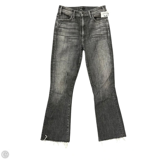 Jeans Cropped By Mother In Black Denim, Size: 4
