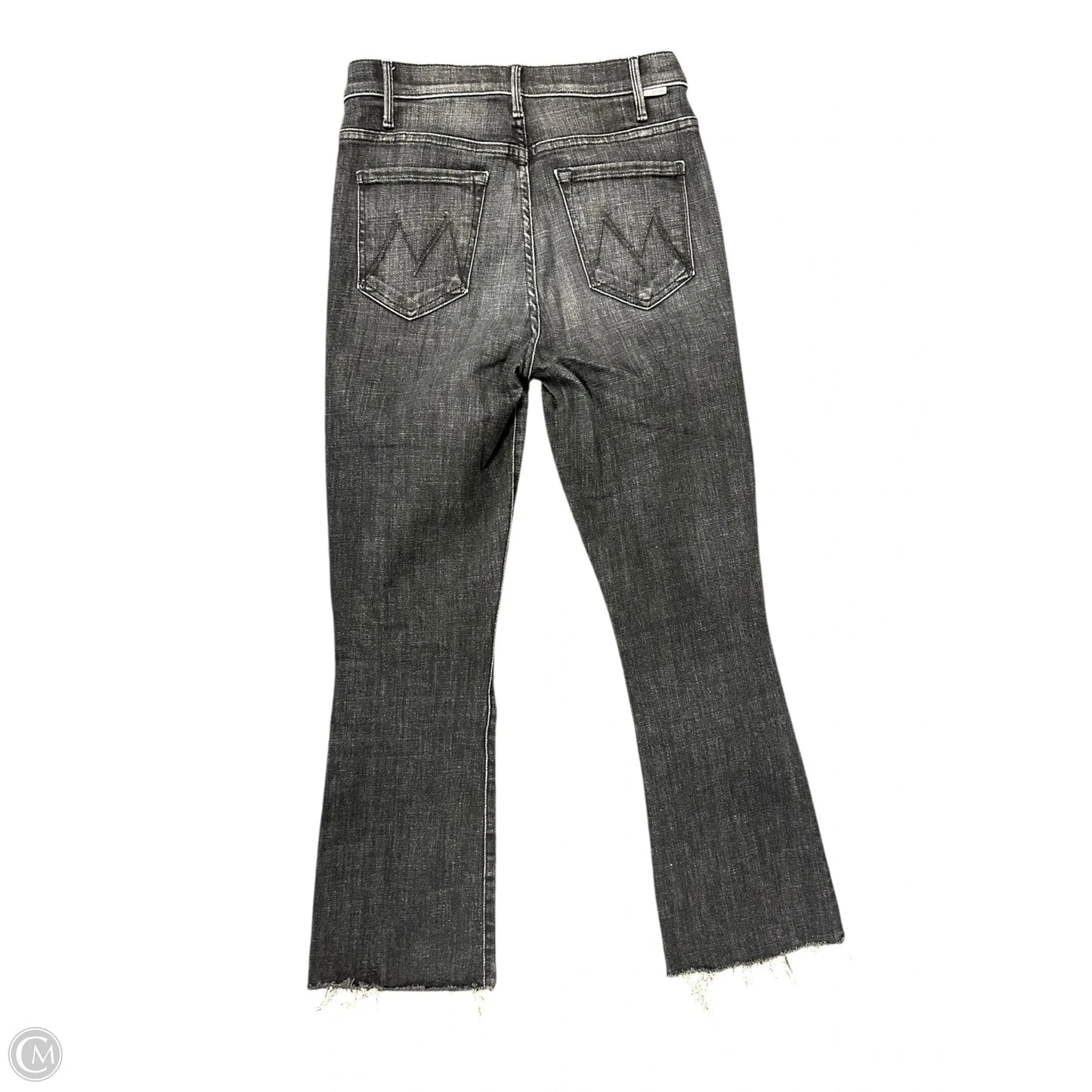 Jeans Cropped By Mother In Black Denim, Size: 4