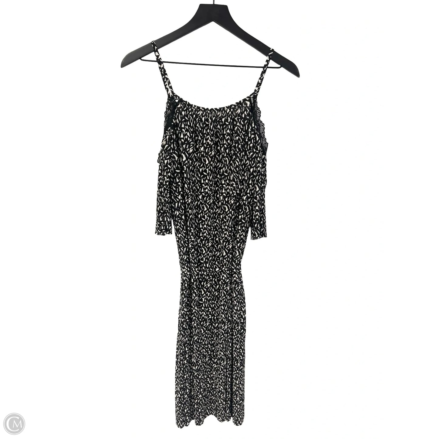 Dress Casual Midi By Top Shop In Black & White, Size: 8