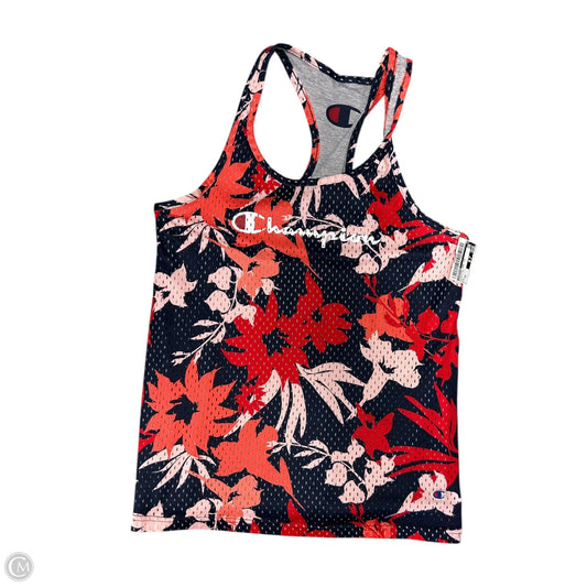 Athletic Tank Top By Champion In Blue & Red, Size: Xs