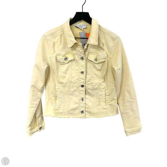 Jacket Denim By Clothes Mentor In Yellow Denim, Size: Sp