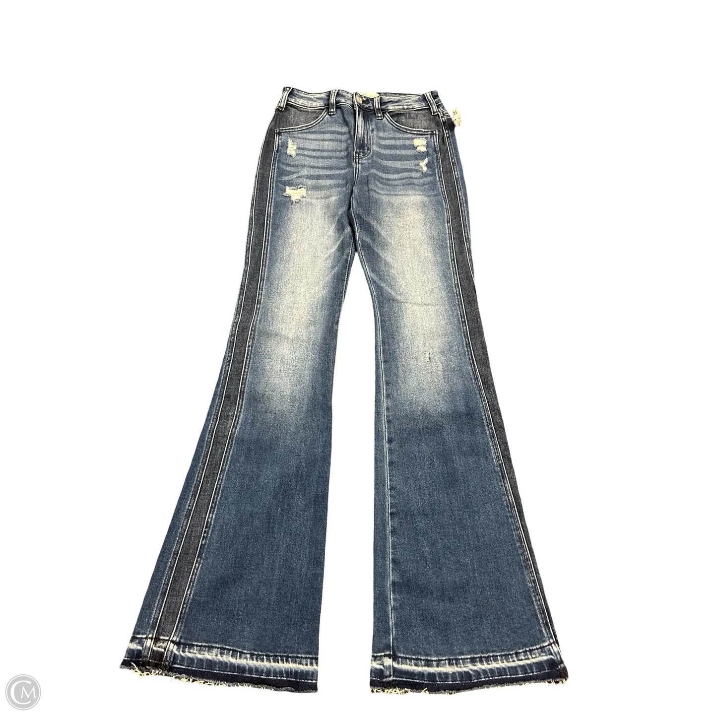 Jeans Flared By Kancan In Blue Denim, Size: 4