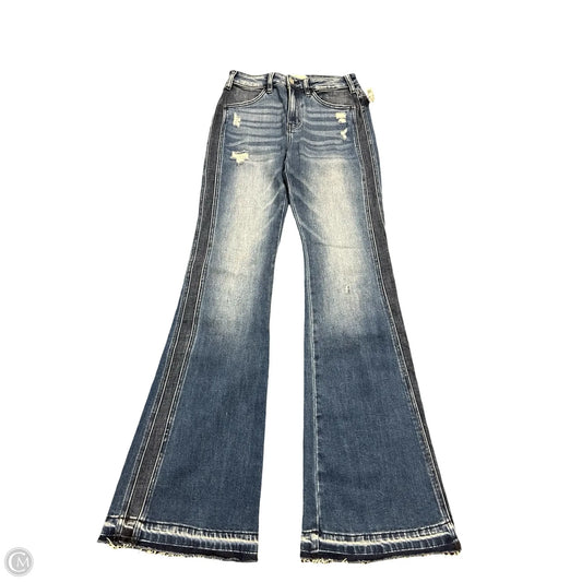 Jeans Flared By Kancan In Blue Denim, Size: 4