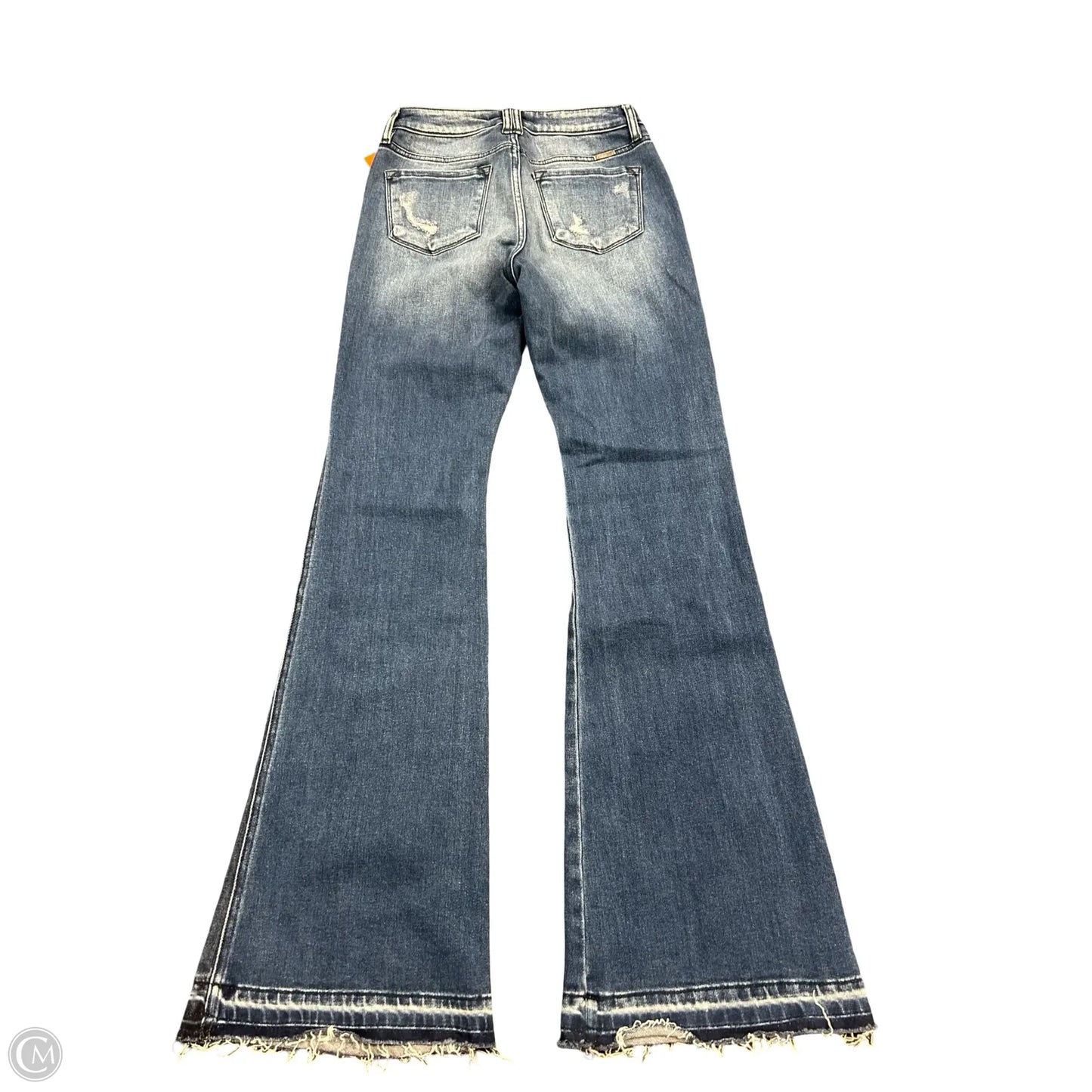 Jeans Flared By Kancan In Blue Denim, Size: 4