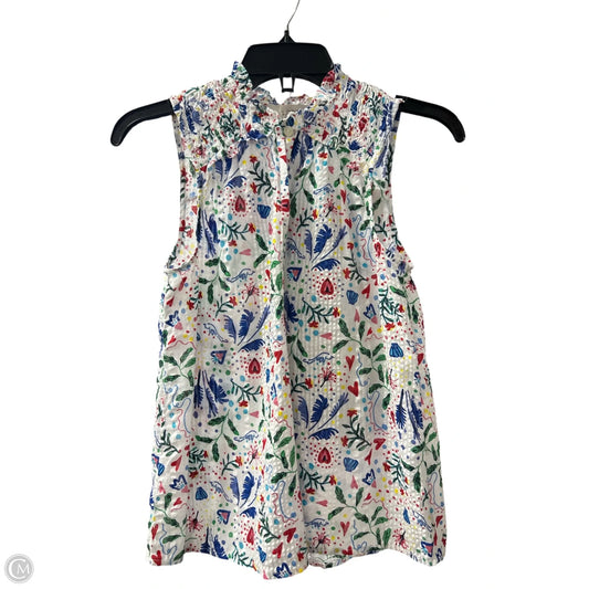 Top Sleeveless By Loft In Multi-colored, Size: Xs