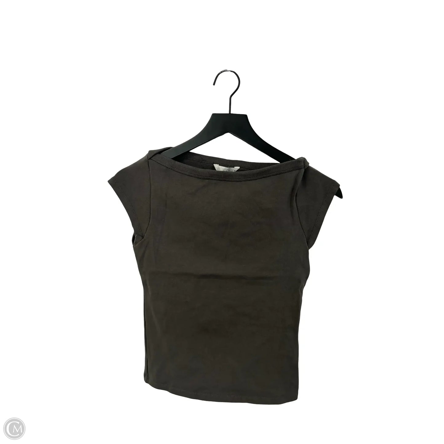 Top Short Sleeve By Zara In Grey, Size: L
