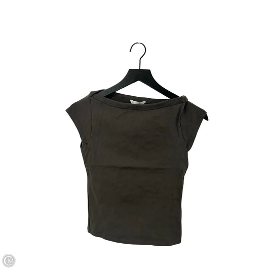 Top Short Sleeve By Zara In Grey, Size: L